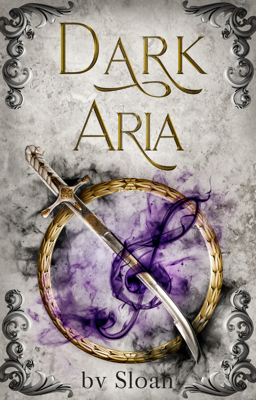 dark romantasy book cover with forbidden romance aesthetic